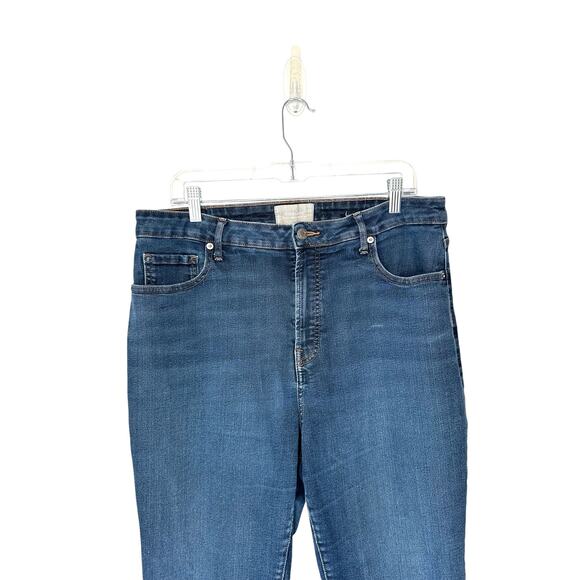 Everlane Dark Wash Stretch The Curvy High Rise Skinny Leg Jean Size 30 - Picture 4 of 12